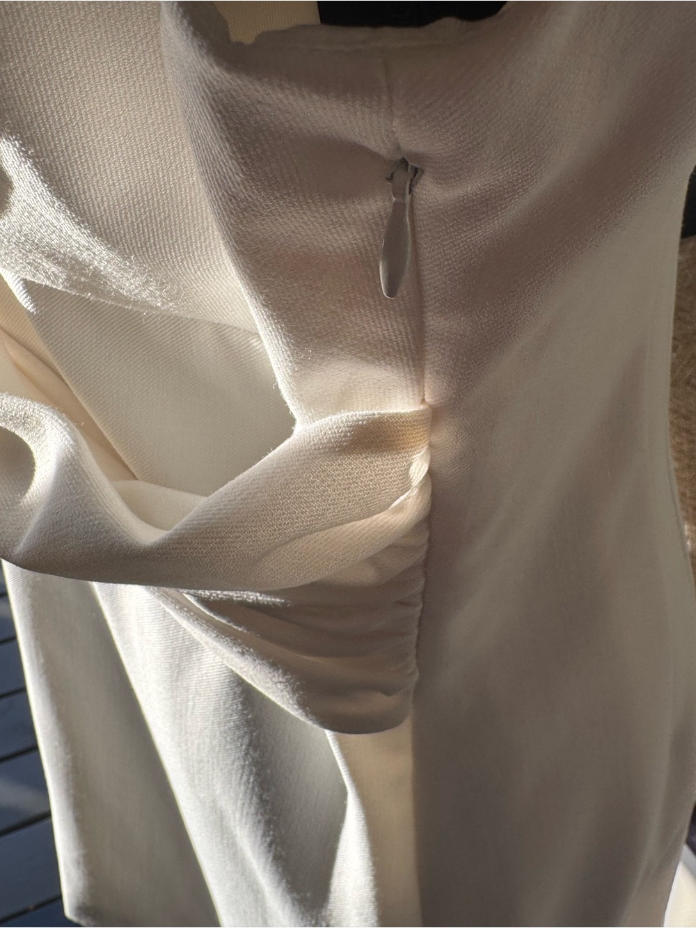 Zara Cream Knot-Front Mini Dress - Picture 4 of 9